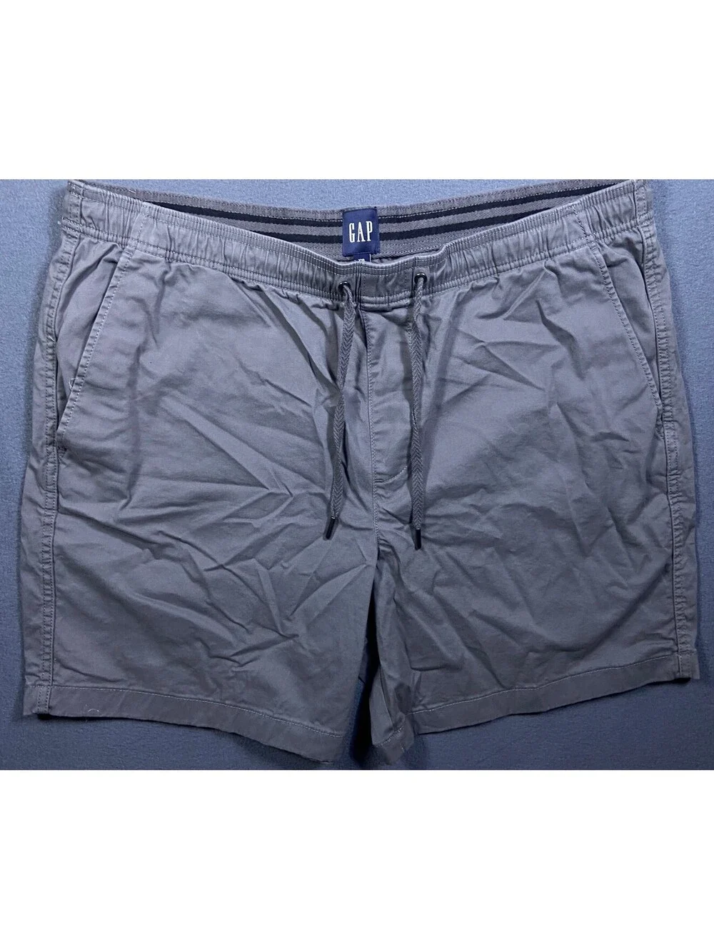 GAP Men's Gray Casual Shorts XXL Elastic Waist Drawstring Beach Comfort